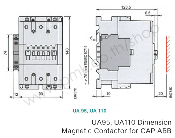 แมกเนติกคอนแทคเตอร์ ขนาด UA95 ABB